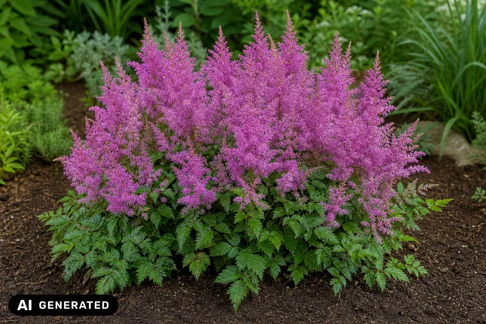 Zwerg-Prachtspiere – Astilbe chinensis var. pumila, Bild 3