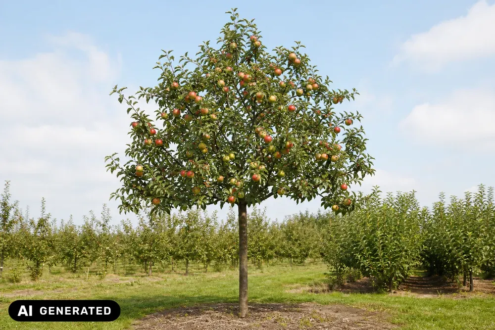 Apfel 'Rheinischer Winterrambur' – Malus domestica 'Rheinischer Winterrambur', Bild 2