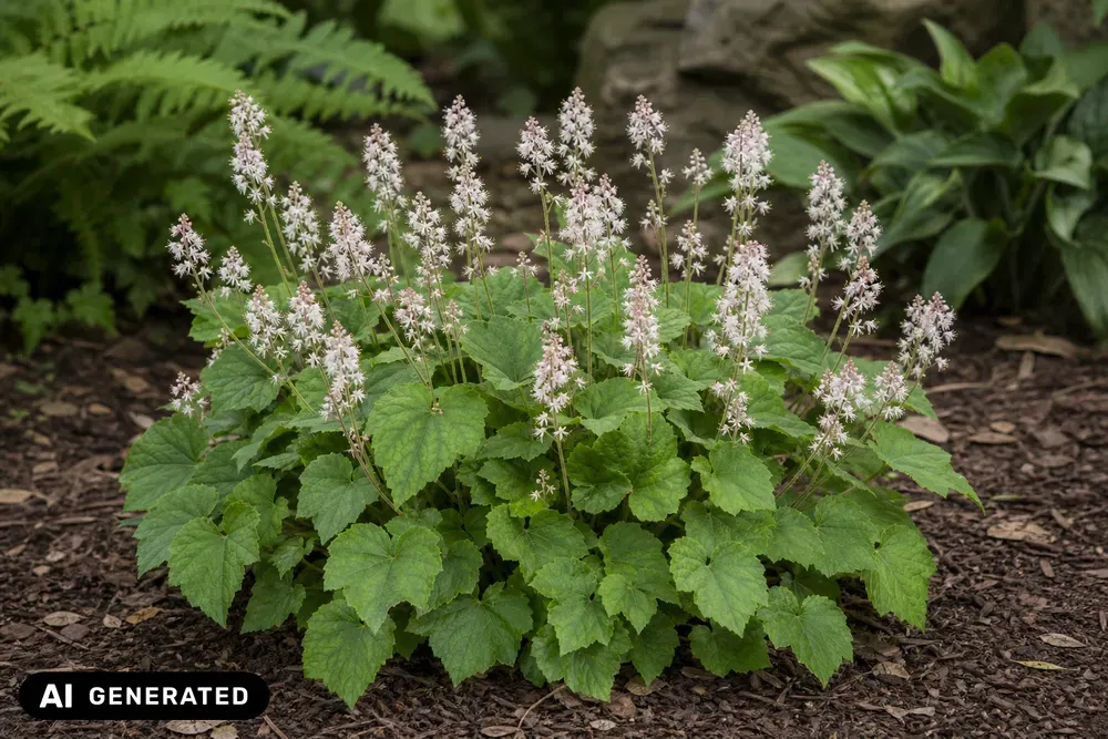 Herzblättrige Schaumblüte – Tiarella cordifolia, Bild 2