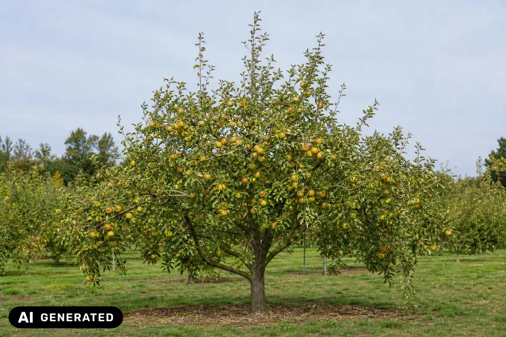 Apfel 'Gravensteiner' als Spalier – Malus domestica 'Gravensteiner', Bild 2