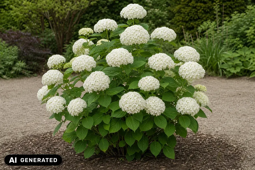 Bauernhortensie 'Schneeball' – Hydrangea macrophylla 'Schneeball'