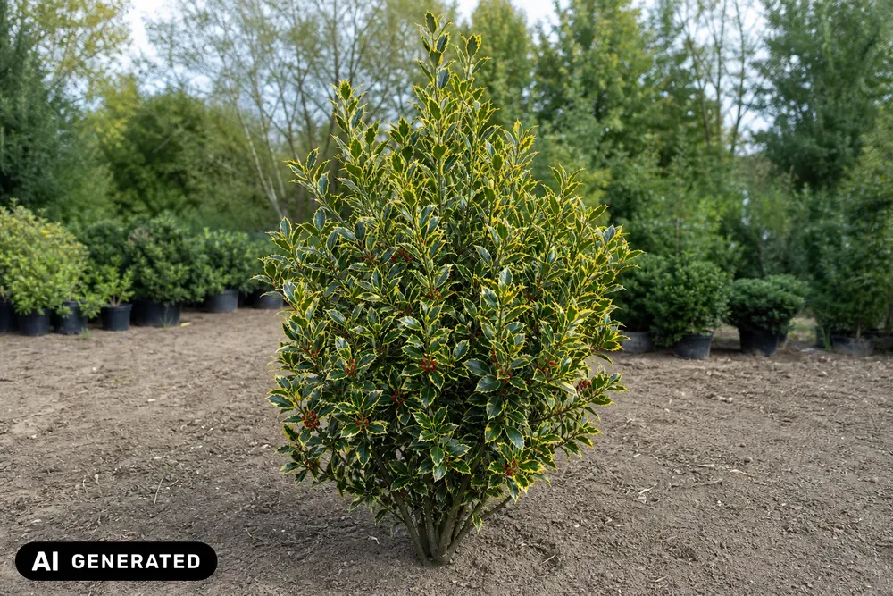 Hohe Stechpalme 'Golden King' – Ilex × altaclerensis 'Golden King', Bild 2