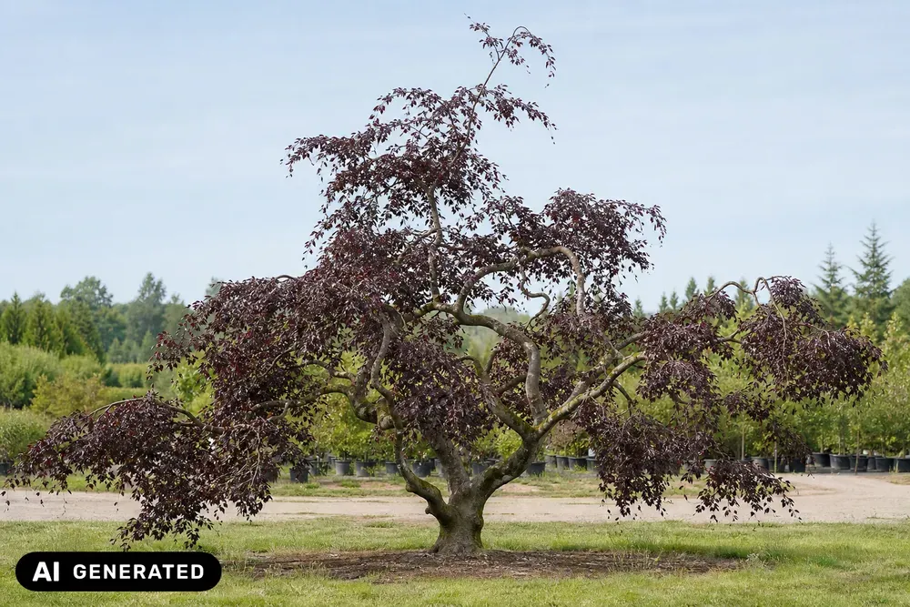 Blut-Süntel-Buche 'Tortuosa Purpurea' – Fagus sylvatica 'Tortuosa Purpurea'