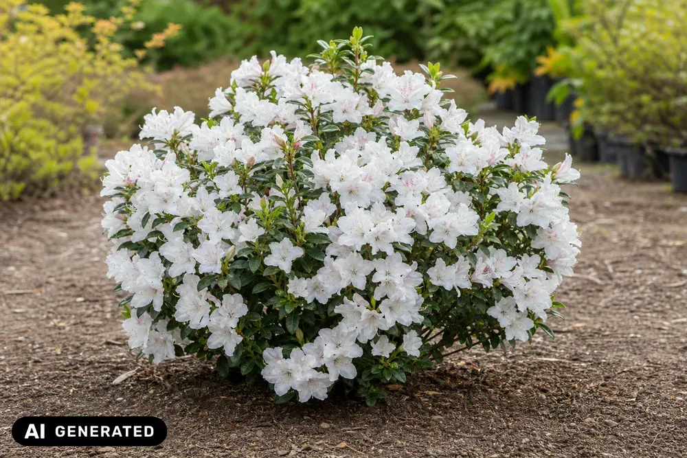Japanische Azalee 'Kermesina Alba' – Rhododendron obtusum 'Kermesina Alba'