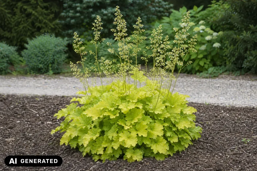 Kleinblütiges Purpurglöckchen 'Lime Marmalade' – Heuchera micrantha 'Lime Marmalade'