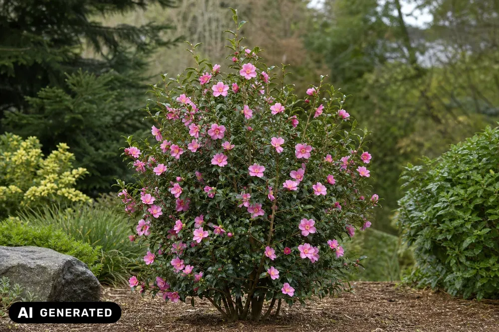 Herbst-Kamelie 'Plantation Pink' – Camellia sasanqua 'Plantation Pink'