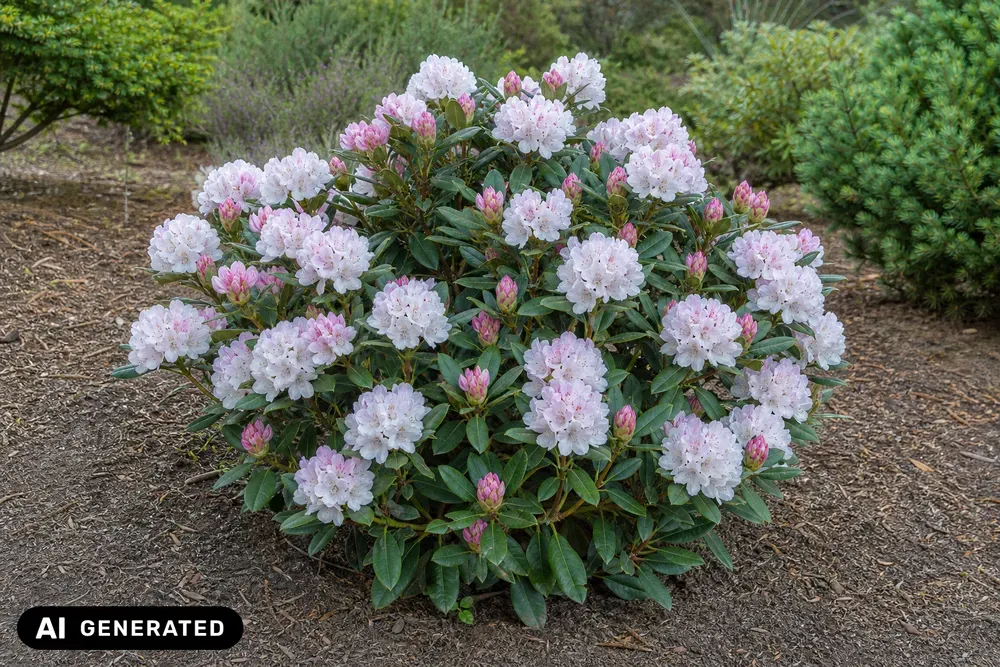 Yakushimanum-Rhododendron 'Silberwolke' – Rhododendron yakushimanum 'Silberwolke'