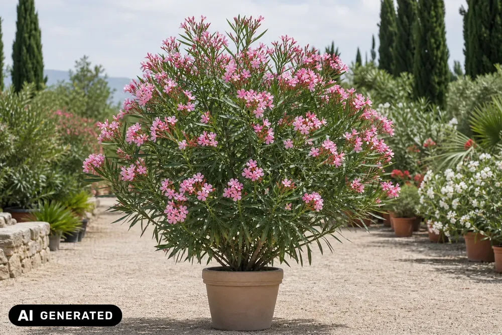 Oleander, rosa blühend – Nerium oleander