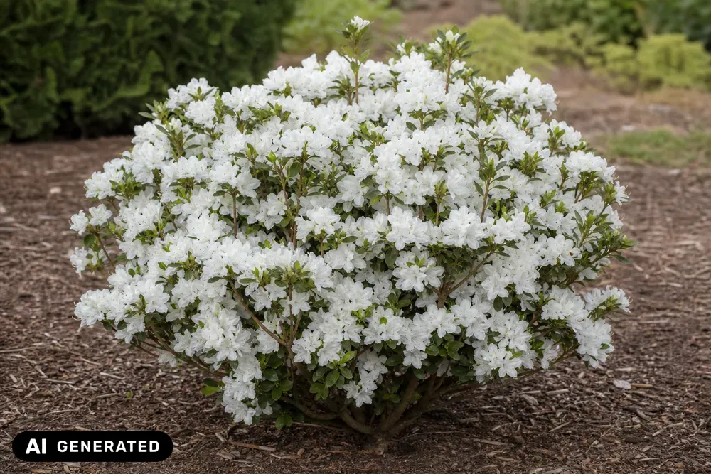 Japanische Azalee 'Schneesturm' – Rhododendron obtusum 'Schneesturm'