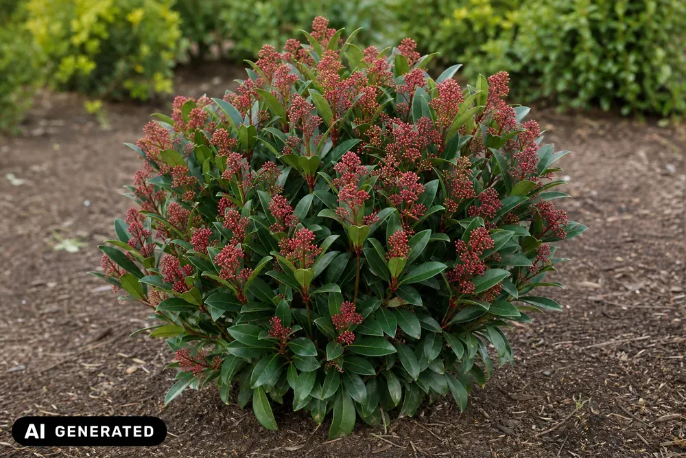 Japanische Skimmie 'Rubesta' – Skimmia japonica 'Rubesta'