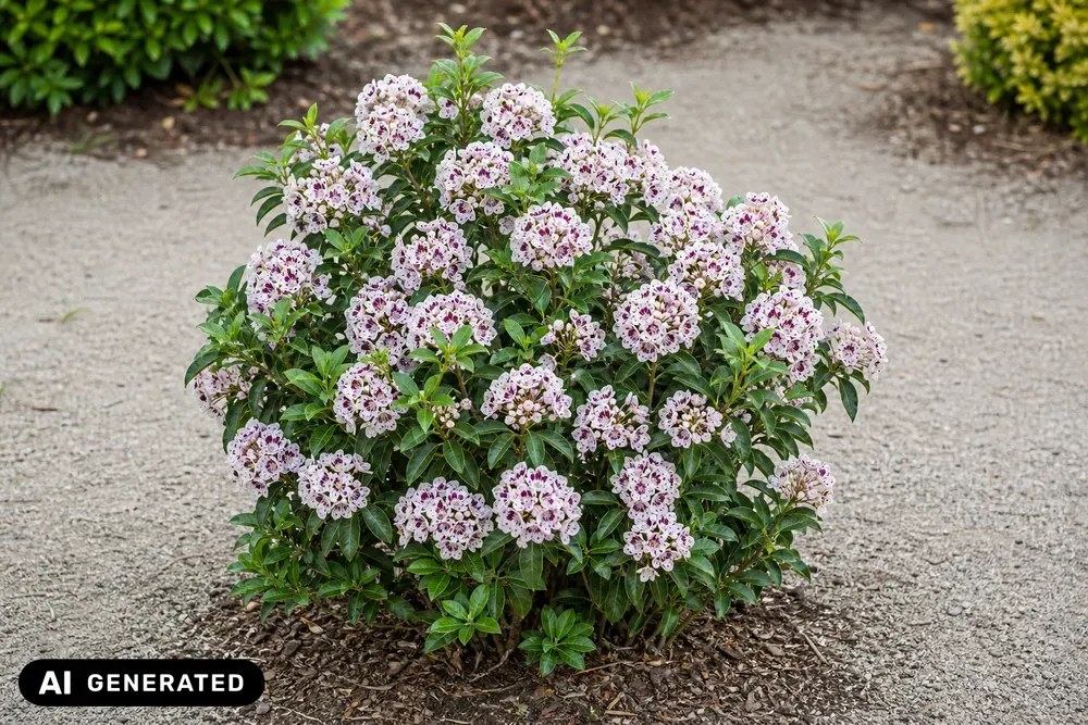 Breitblättrige Lorbeerrose 'Carousel' – Kalmia latifolia 'Carousel'