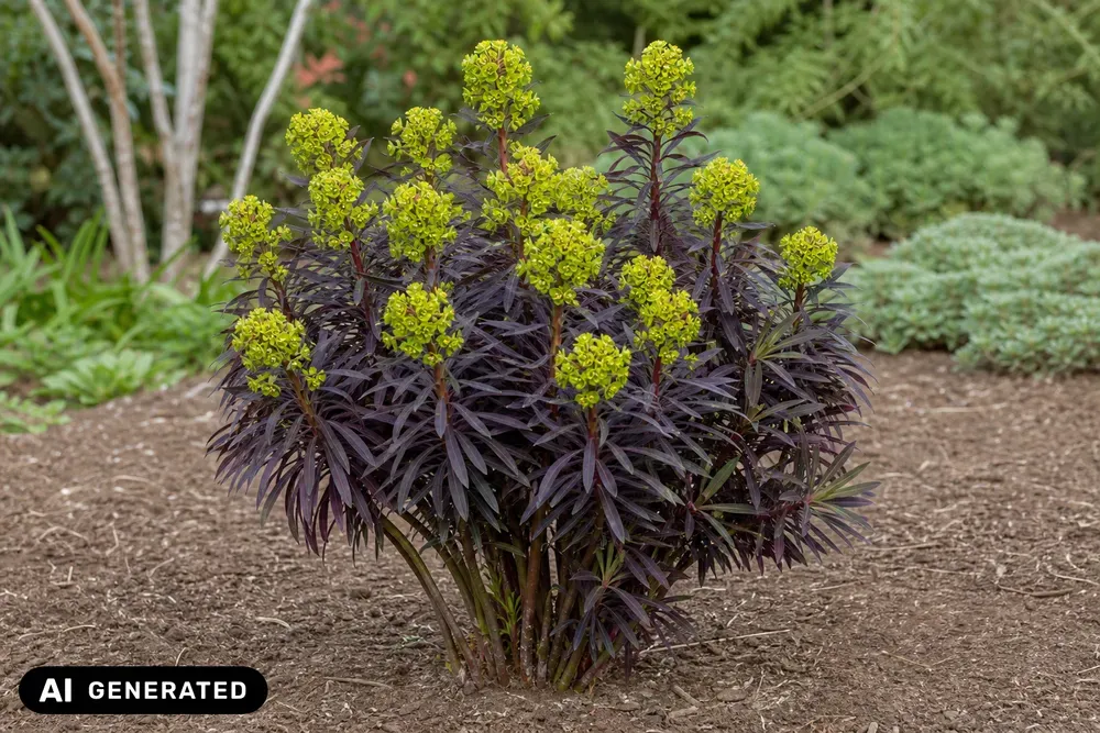 Mandelblättrige Wolfsmilch 'Purpurea' – Euphorbia amygdaloides 'Purpurea'