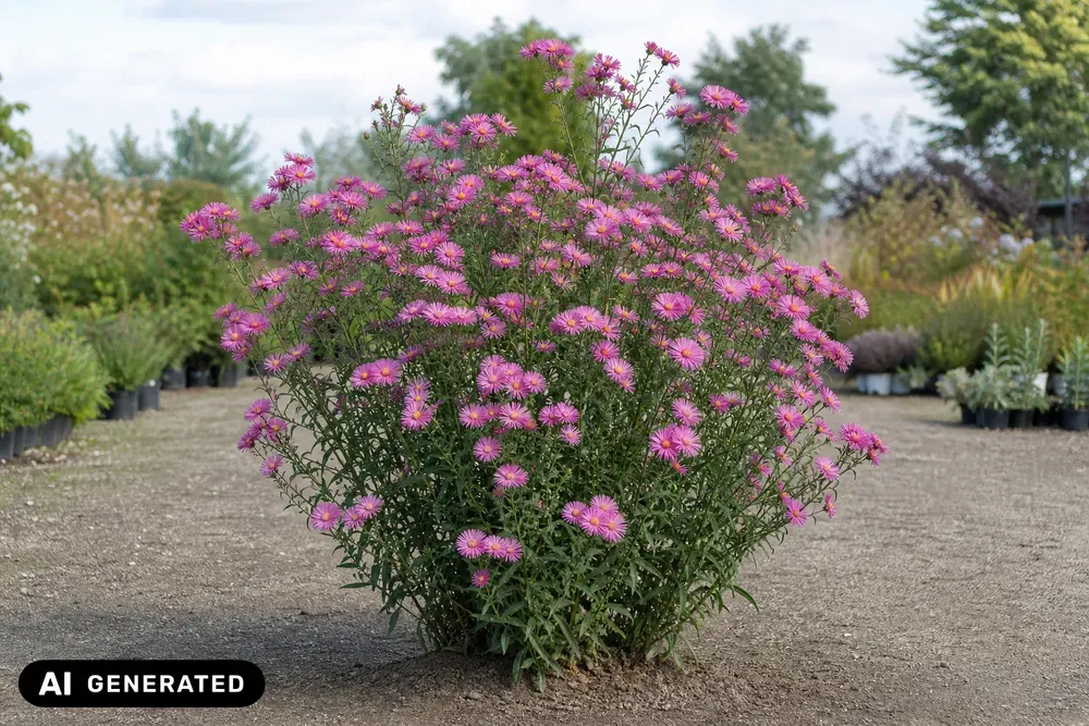 Glattblatt-Aster 'Rosaperle' – Aster novi-belgii 'Rosaperle'