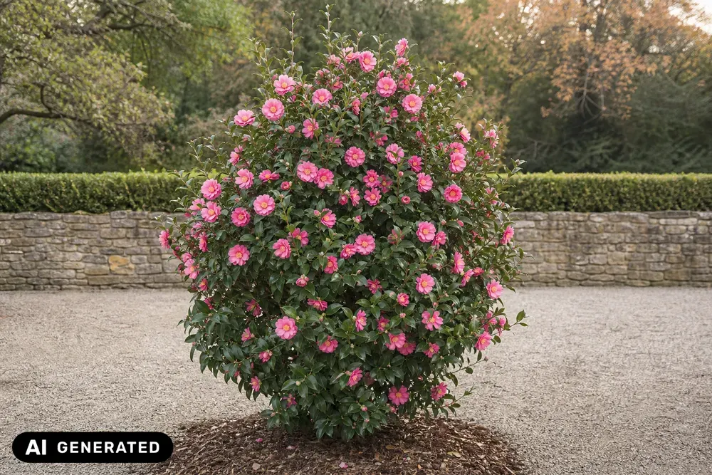 Herbst-Kamelie 'Cleopatra' – Camellia sasanqua 'Cleopatra'