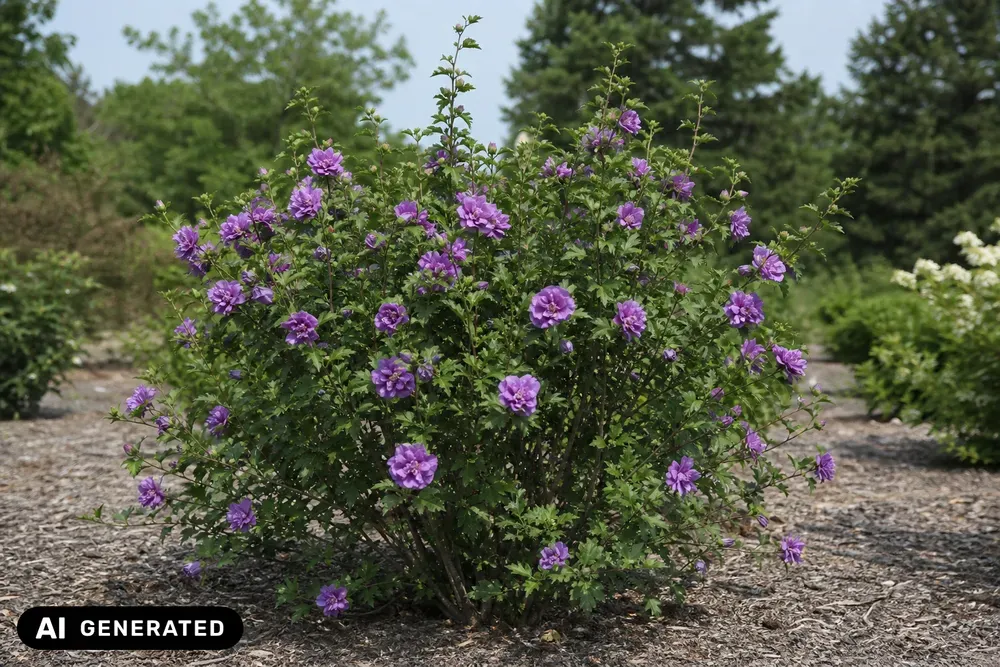 Garten-Eibisch 'Purple Ruffles' – Hibiscus syriacus 'Purple Ruffles'