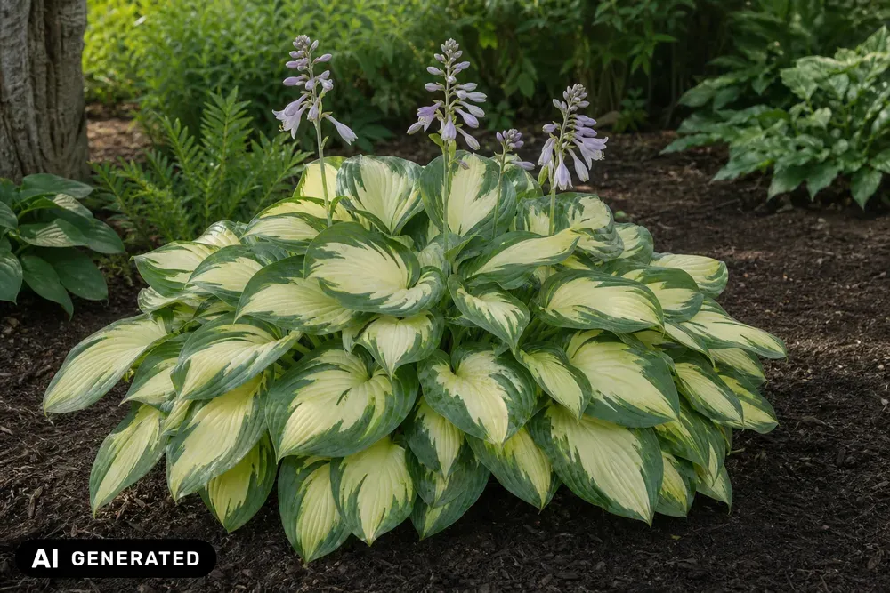 Funkie 'Albopicta' – Hosta × fortunei 'Albopicta'