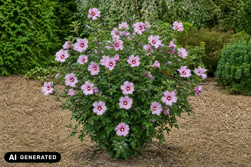 Garteneibisch 'Hamabo' – Hibiscus syriacus 'Hamabo'