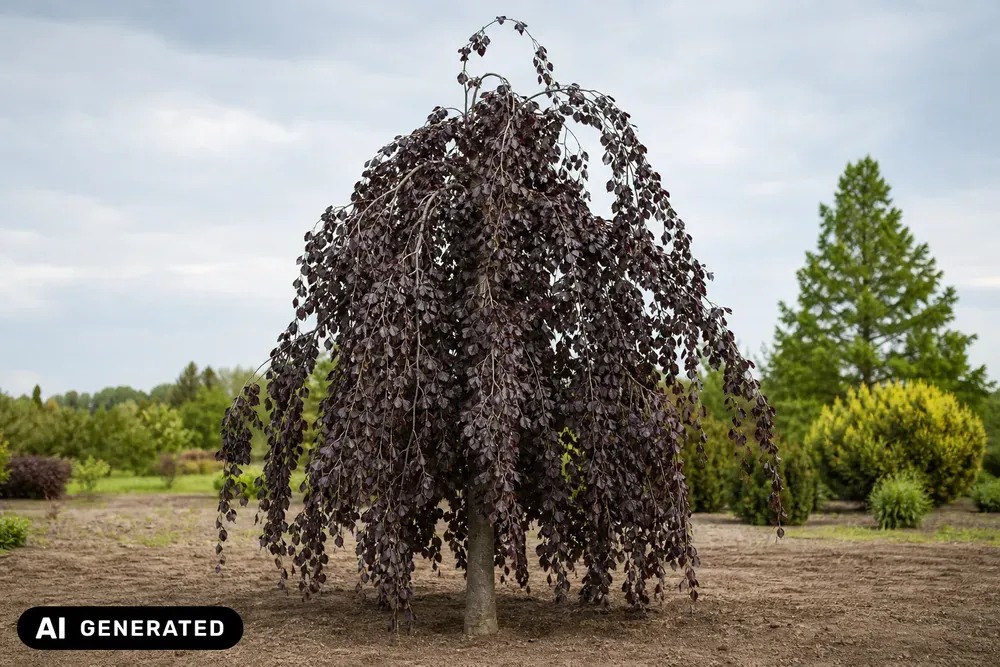 Hänge-Blutbuche 'Purpurea Pendula' – Fagus sylvatica 'Purpurea Pendula'