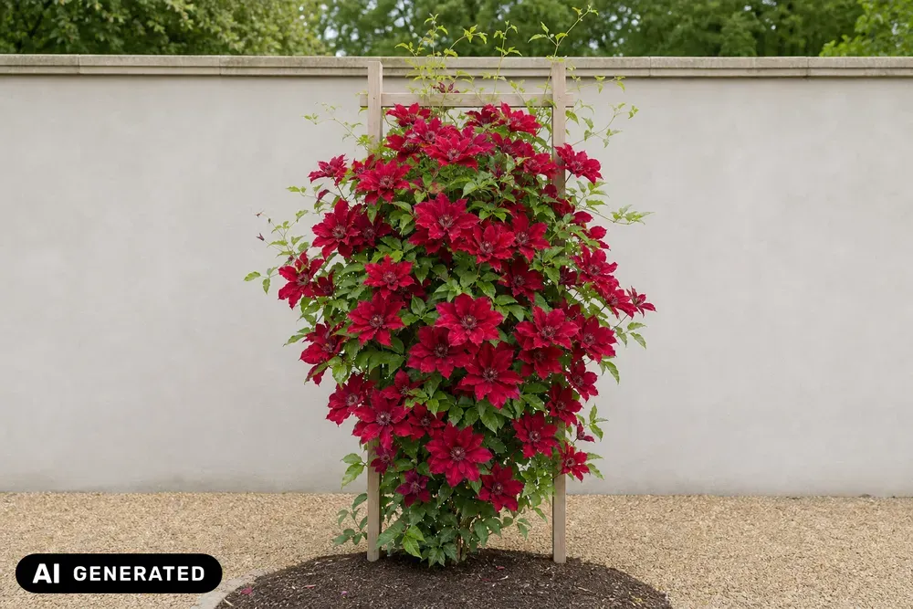 Waldrebe 'Rouge Cardinal' – Clematis 'Rouge Cardinal'