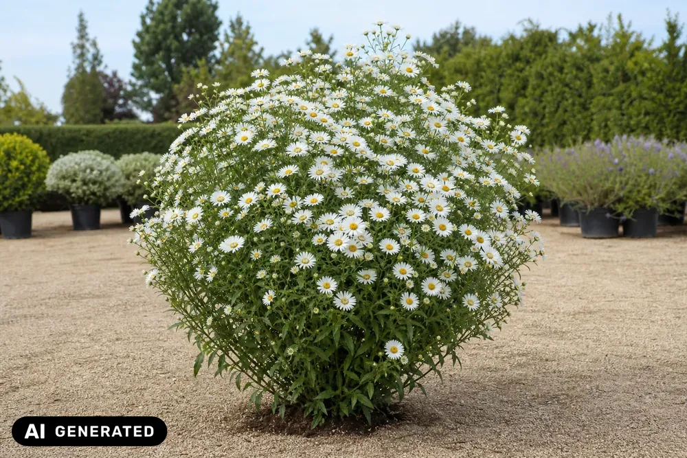 Raublatt-Aster 'Herbstschnee' – Aster novae-angliae 'Herbstschnee'