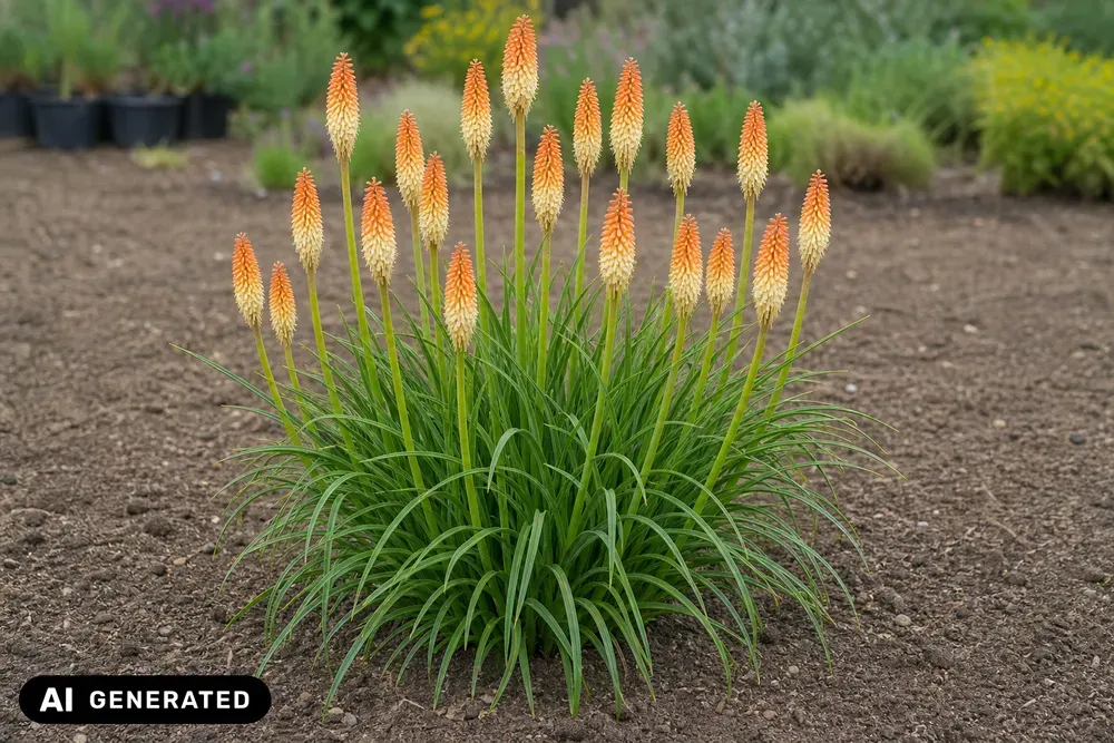 Fackellilie 'Orange Vanilla Popsicle' – Kniphofia uvaria 'Orange Vanilla Popsicle'