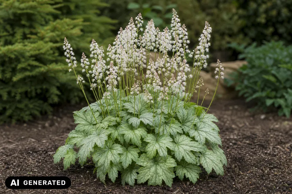 Schaumglöckchen 'White Revolution' – × Heucherella tiarelloides 'White Revolution'