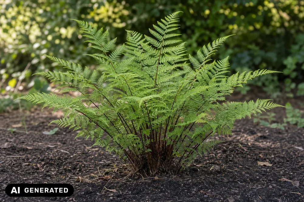 Rotstieliger Frauenfarn 'Lady in Red' – Athyrium filix-femina 'Lady in Red'