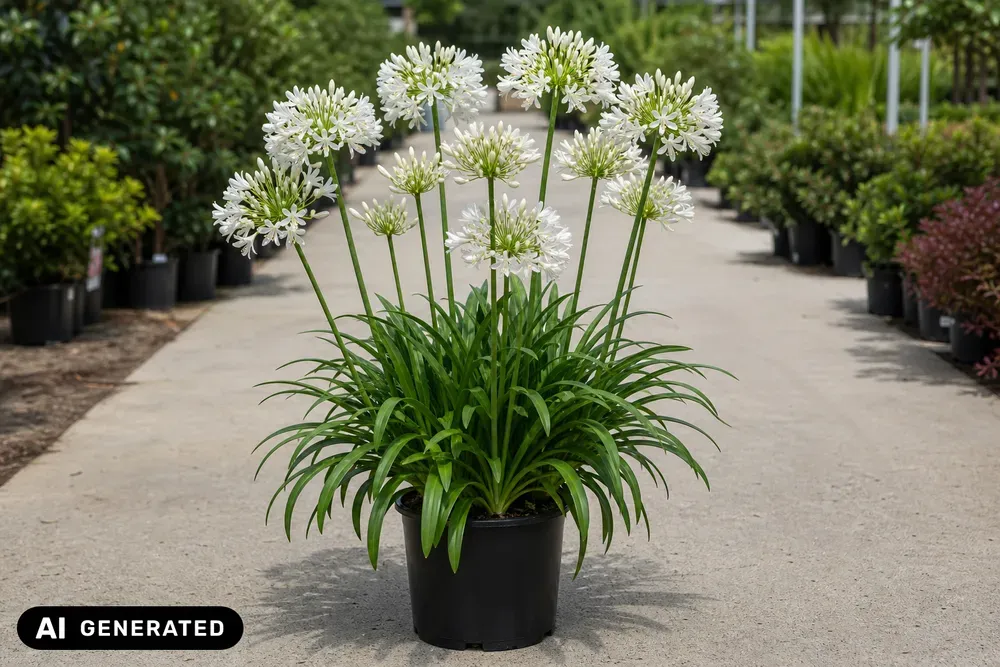 Afrikanische Schmucklilie 'White Heaven' – Agapanthus africanus 'White Heaven'