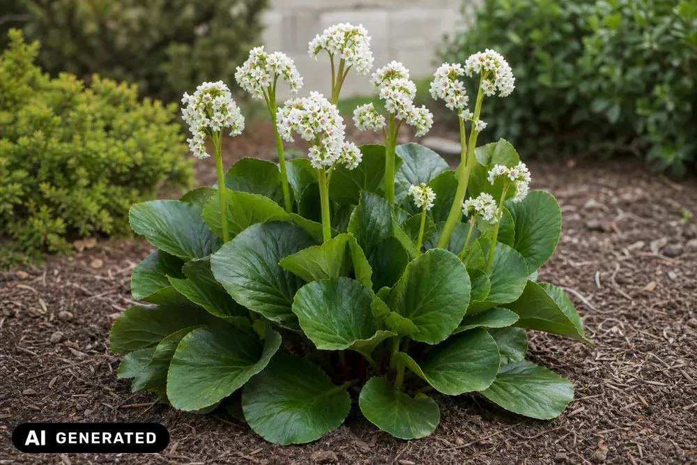 Herzblatt-Bergenie 'Bressingham White' – Bergenia cordifolia 'Bressingham White'