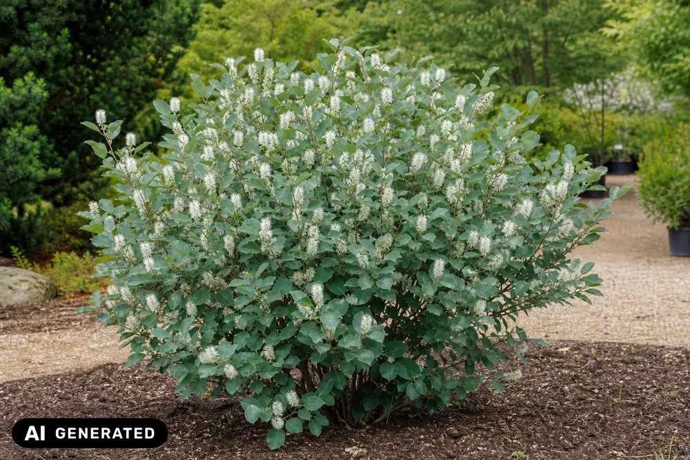 Zwerg-Federbuschstrauch 'Blue Shadow' – Fothergilla gardenii 'Blue Shadow'