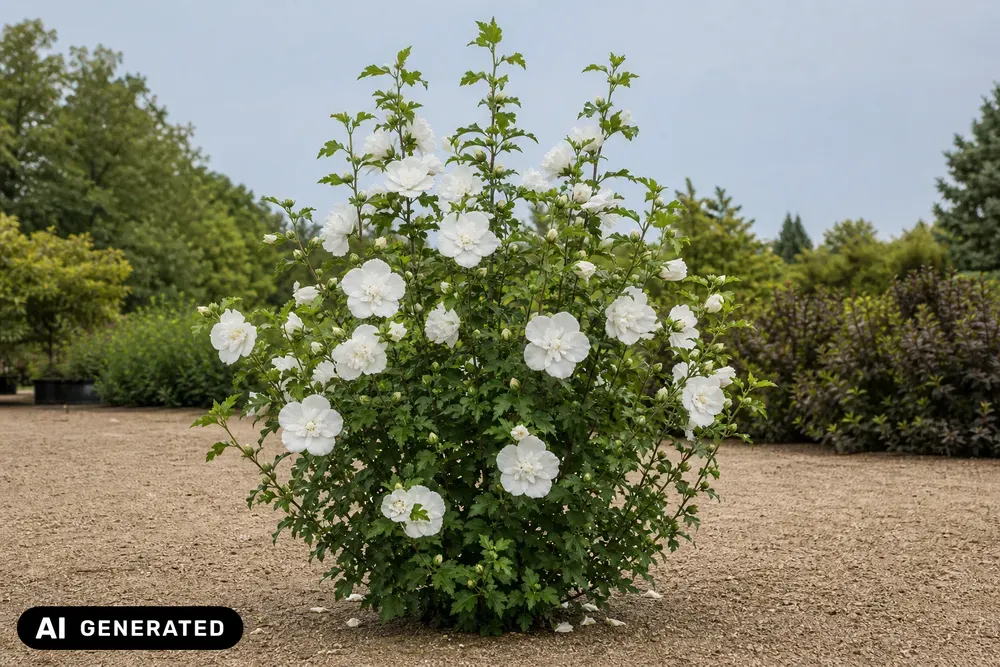 Garteneibisch 'White Chiffon' – Hibiscus syriacus 'White Chiffon'