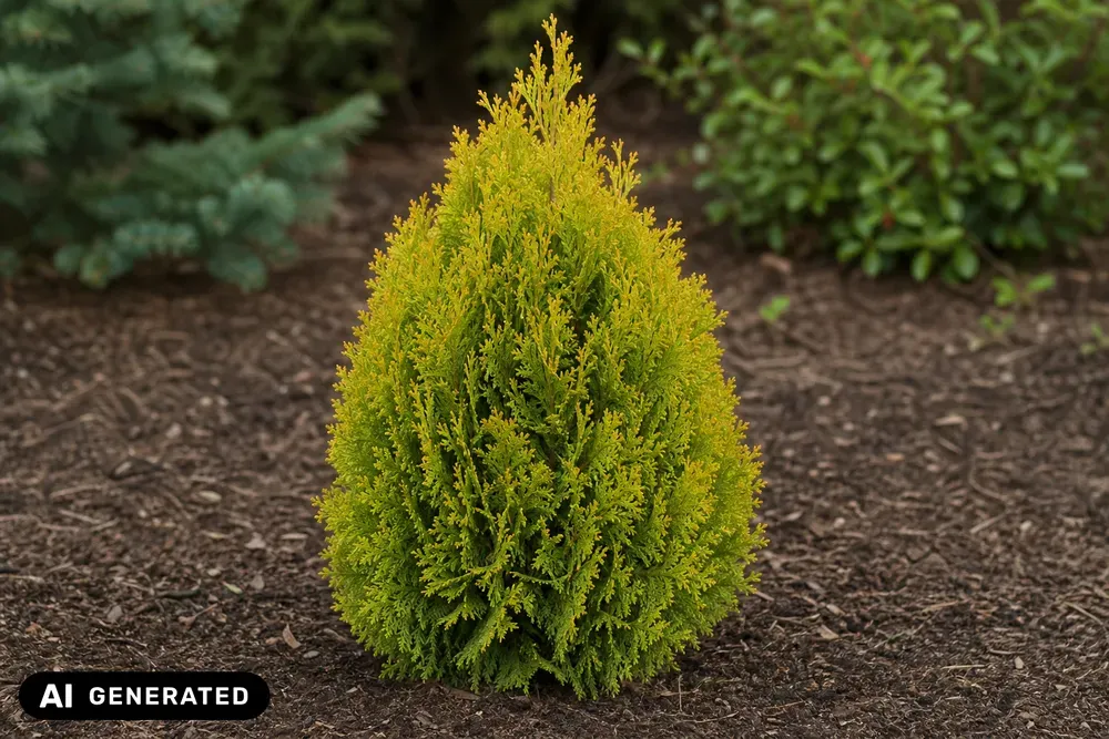 Goldgelber Zwerg-Lebensbaum 'Aurea Nana' – Thuja orientalis 'Aurea Nana'