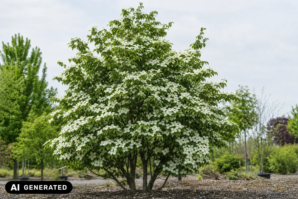 Chinesischer Blumen-Hartriegel 'Weiße Fontaine' – Cornus kousa var. chinensis 'Weiße Fontaine'