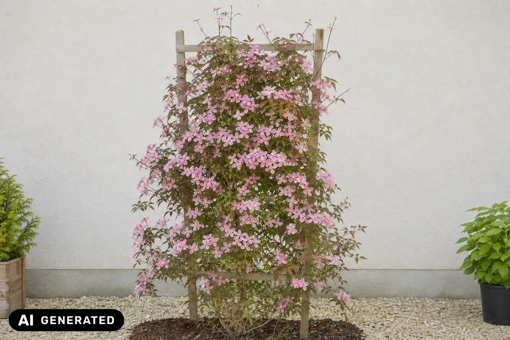Berg-Waldrebe 'Rubens' – Clematis montana 'Rubens', Bild 2