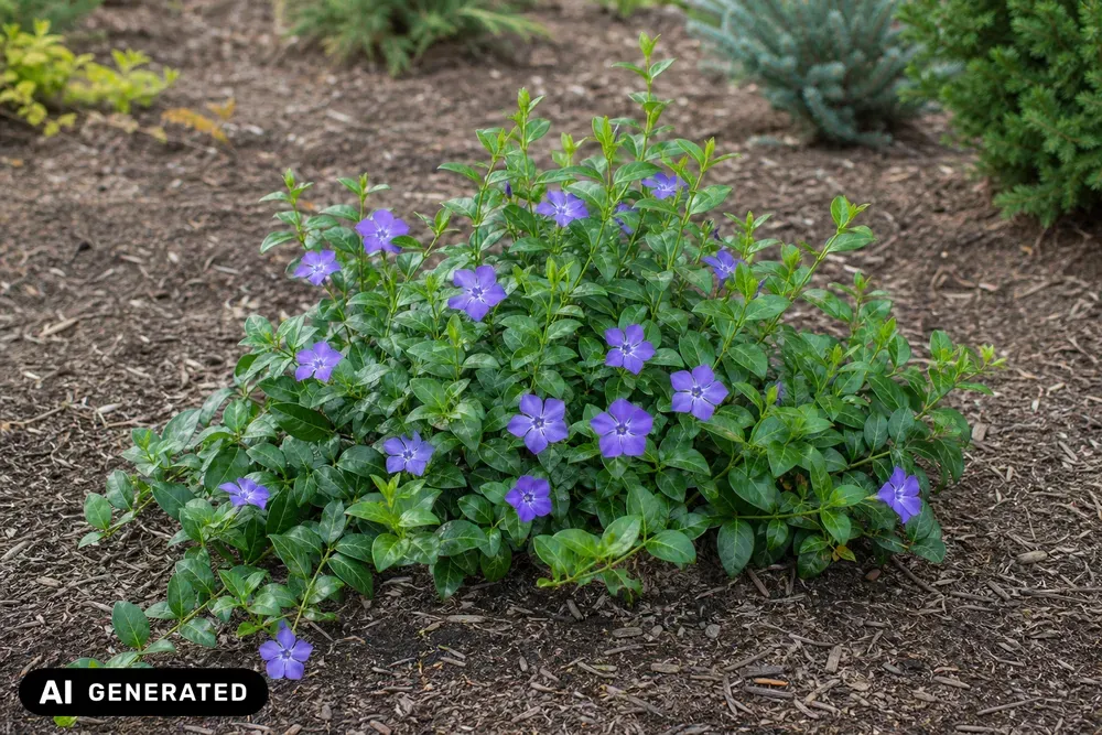 Kleines Immergrün 'Flower Power' – Vinca minor 'Flower Power'