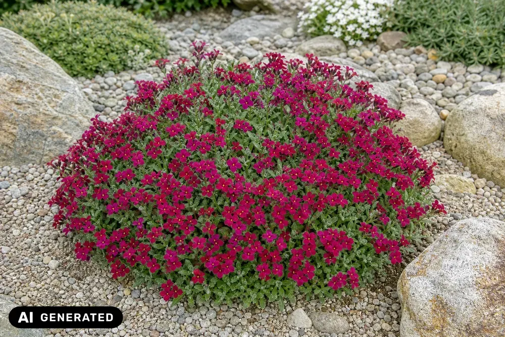 Blaukissen 'Cascade Red' – Aubrieta × cultorum 'Cascade Red'