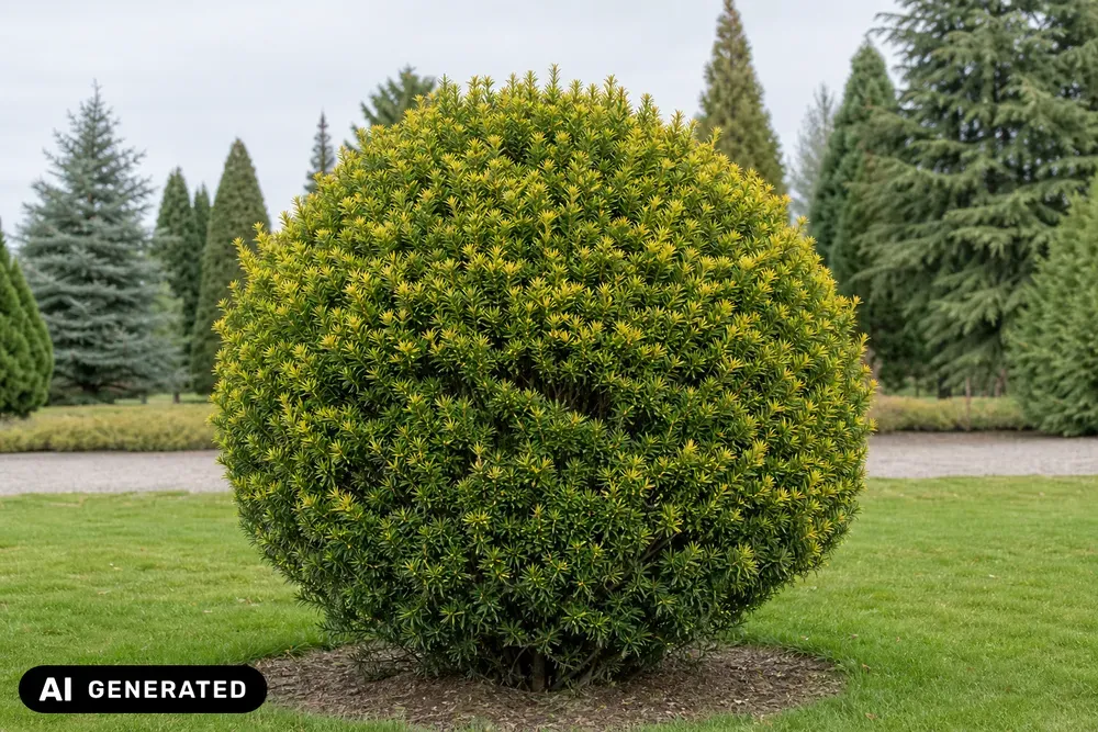 Goldene Adlerschwingen-Eibe 'Dovastonii Aurea' – Taxus baccata 'Dovastonii Aurea', Bild 4