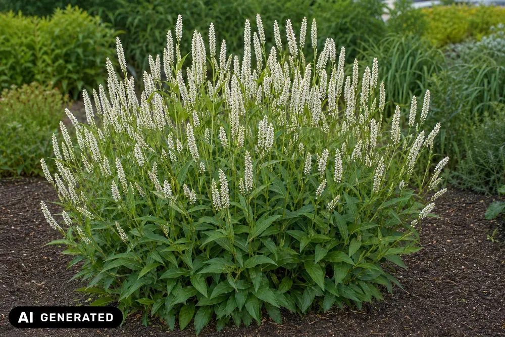 Kerzen-Knöterich 'White Eastfield' – Persicaria amplexicaulis 'White Eastfield'