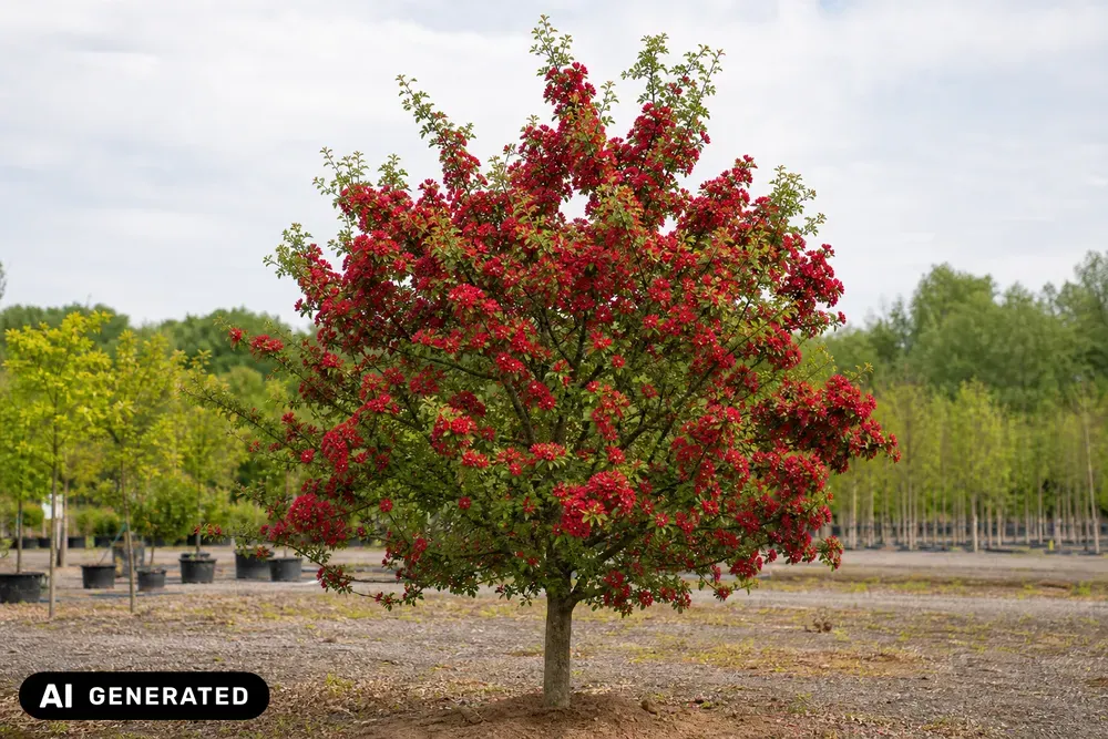 Echter Rotdorn 'Paul's Scarlet' – Crataegus laevigata 'Paul's Scarlet', Bild 4