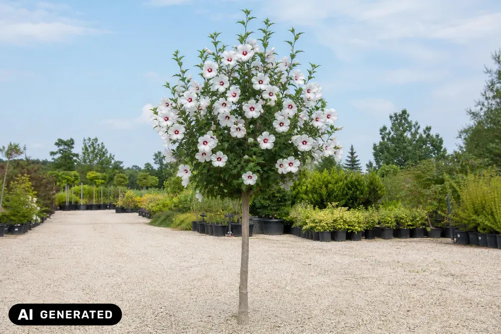 Garteneibisch 'Red Heart' – Hibiscus syriacus 'Red Heart', Bild 6