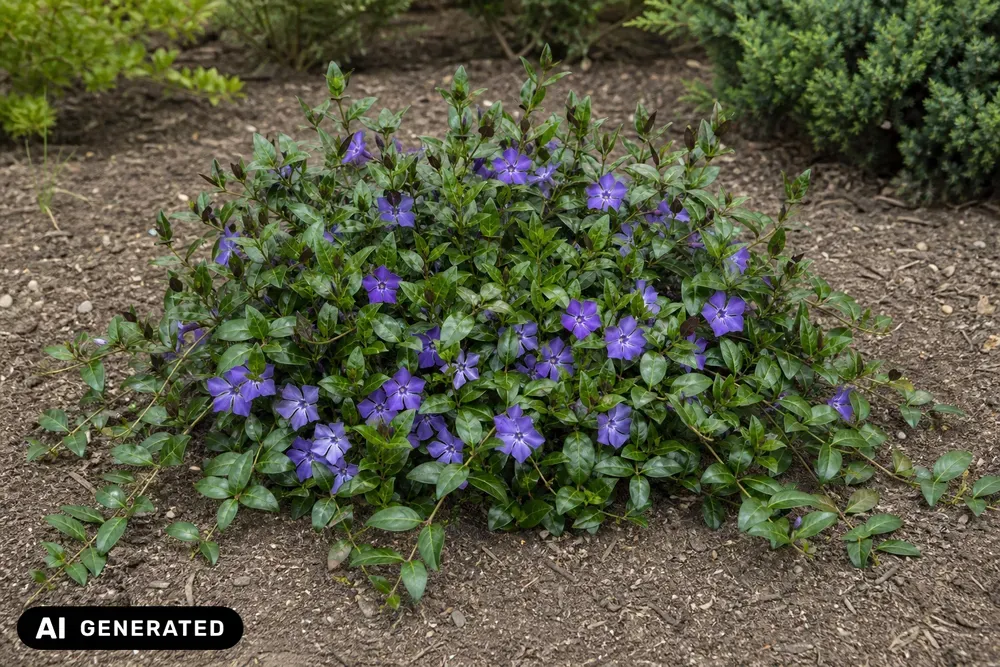 Kleines Immergrün 'Atropurpurea' – Vinca minor 'Atropurpurea', Bild 2