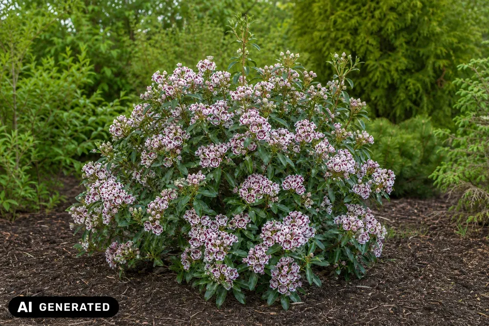 Breitblättrige Lorbeerrose 'Galaxy' – Kalmia latifolia 'Galaxy'