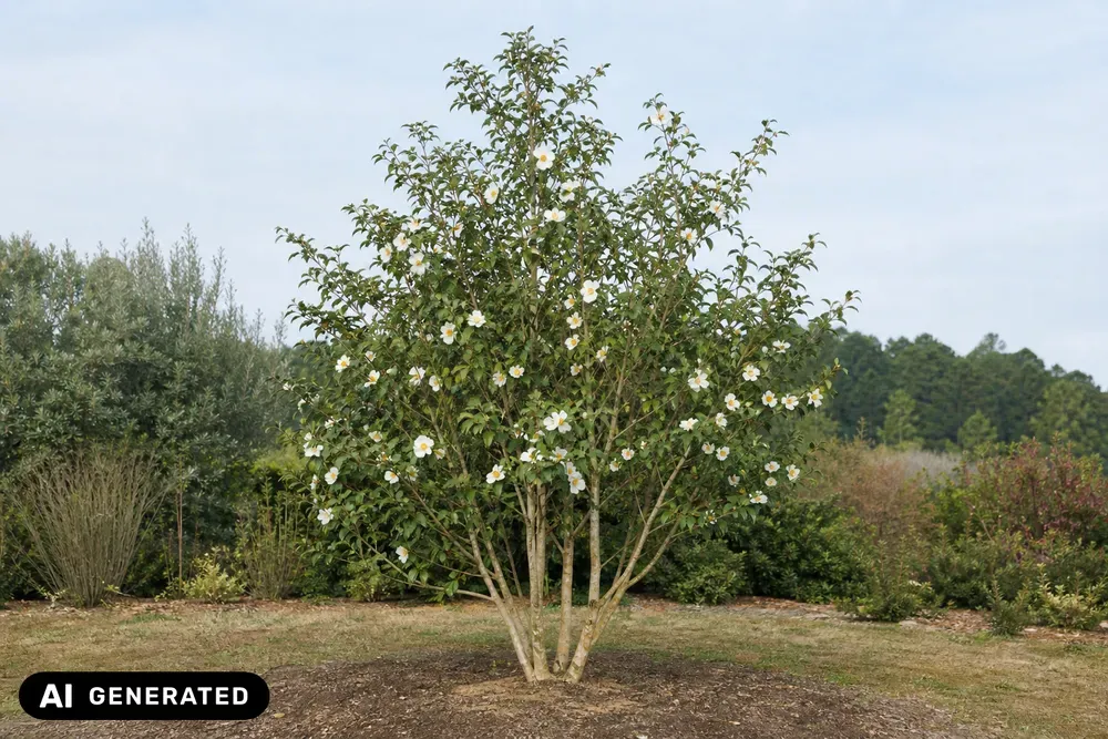 Japanische Scheinkamelie – Stewartia pseudocamellia, Bild 2