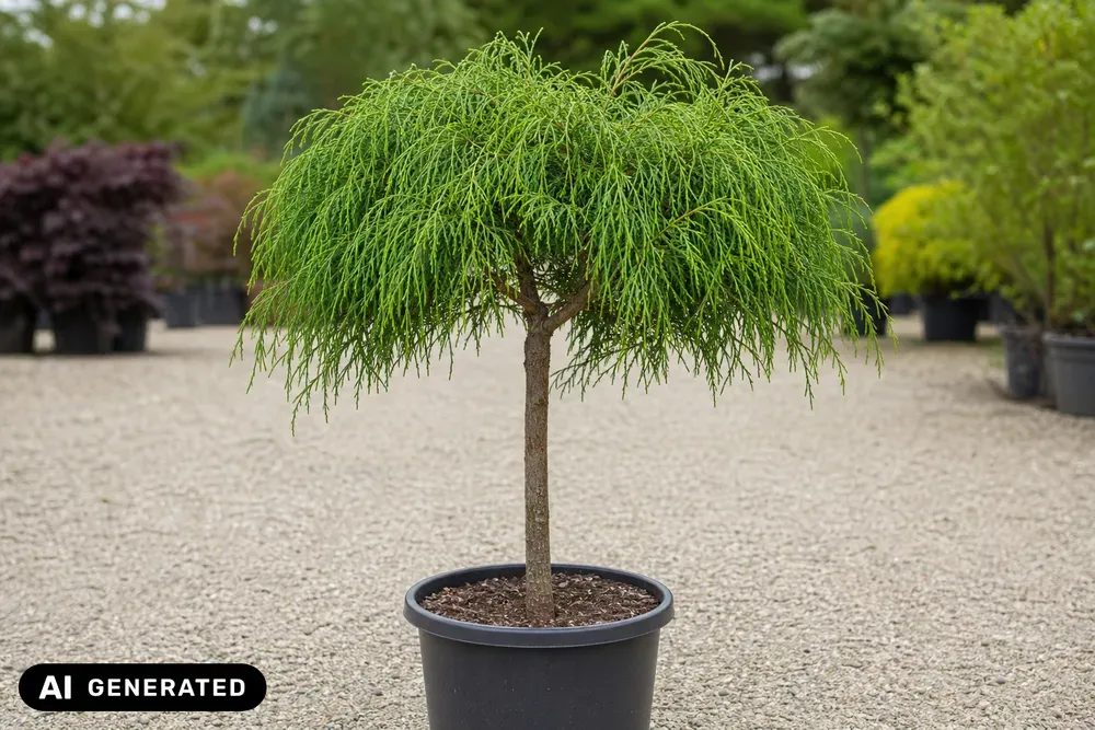 Zwerg-Fadenzypresse 'Filifera Nana' – Chamaecyparis pisifera 'Filifera Nana', Bild 3