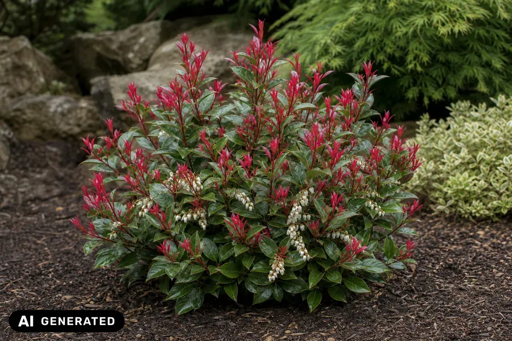 Traubenheide 'Little Flames' – Leucothoe 'Little Flames'