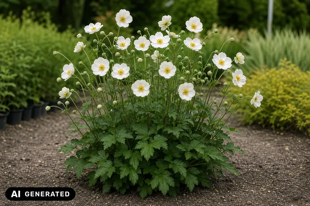Herbst-Anemone 'Honorine Jobert' – Anemone japonica 'Honorine Jobert'