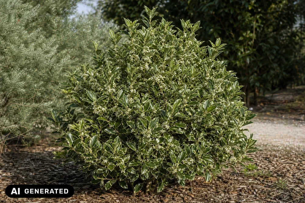 Buntblättrige Stachelblättrige Duftblüte 'Variegatus' – Osmanthus heterophyllus 'Variegatus'