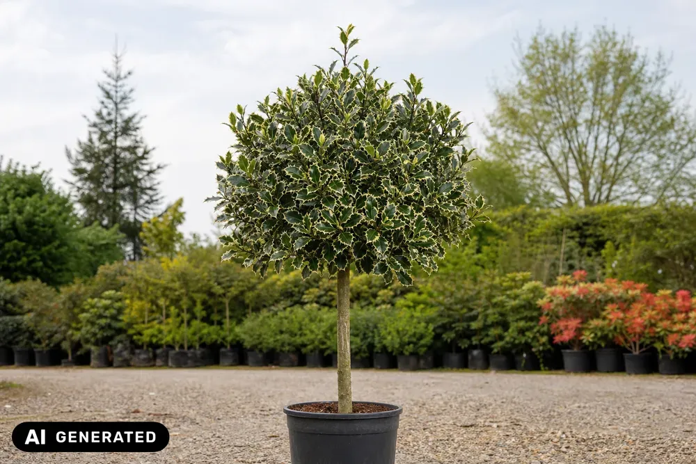 Weißbunte Stechpalme 'Argentea Marginata' – Ilex aquifolium 'Argentea Marginata', Bild 2