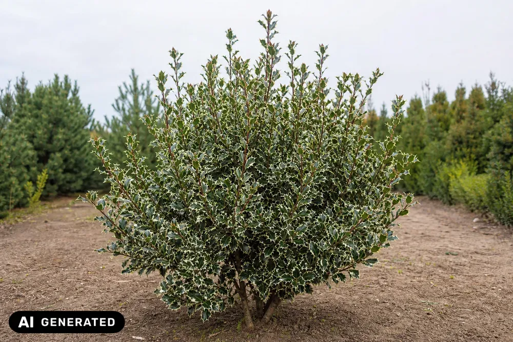 Weißbunte Stechpalme 'Silver Queen' – Ilex aquifolium 'Silver Queen'