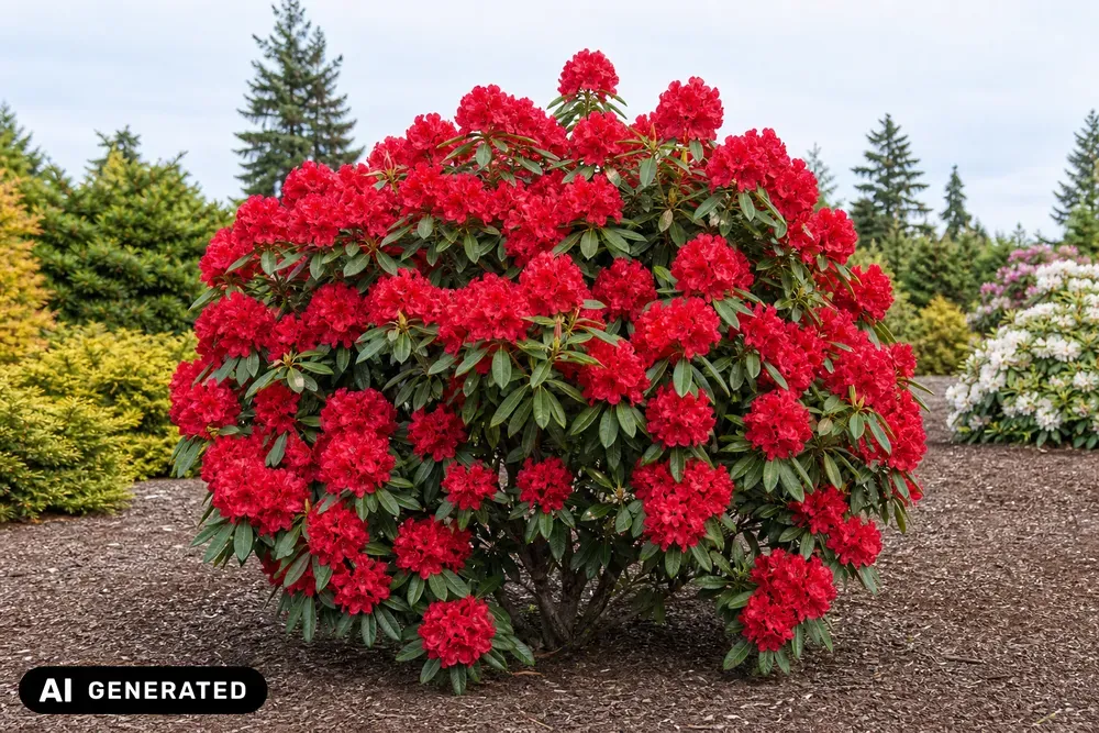 Hybrid-Rhododendron 'Junifeuer' – Rhododendron 'Junifeuer'
